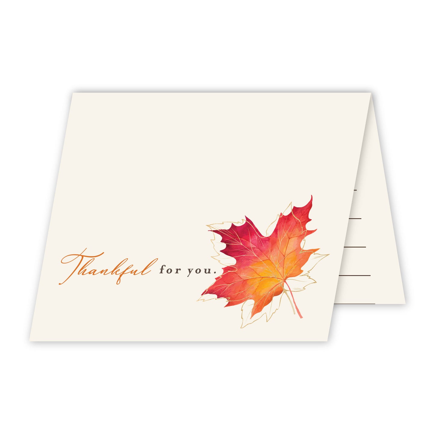 Thanksgiving Table Place Cards and Gratitude Cards | "Thankful for You" Maple Leaf Design | Made in the USA