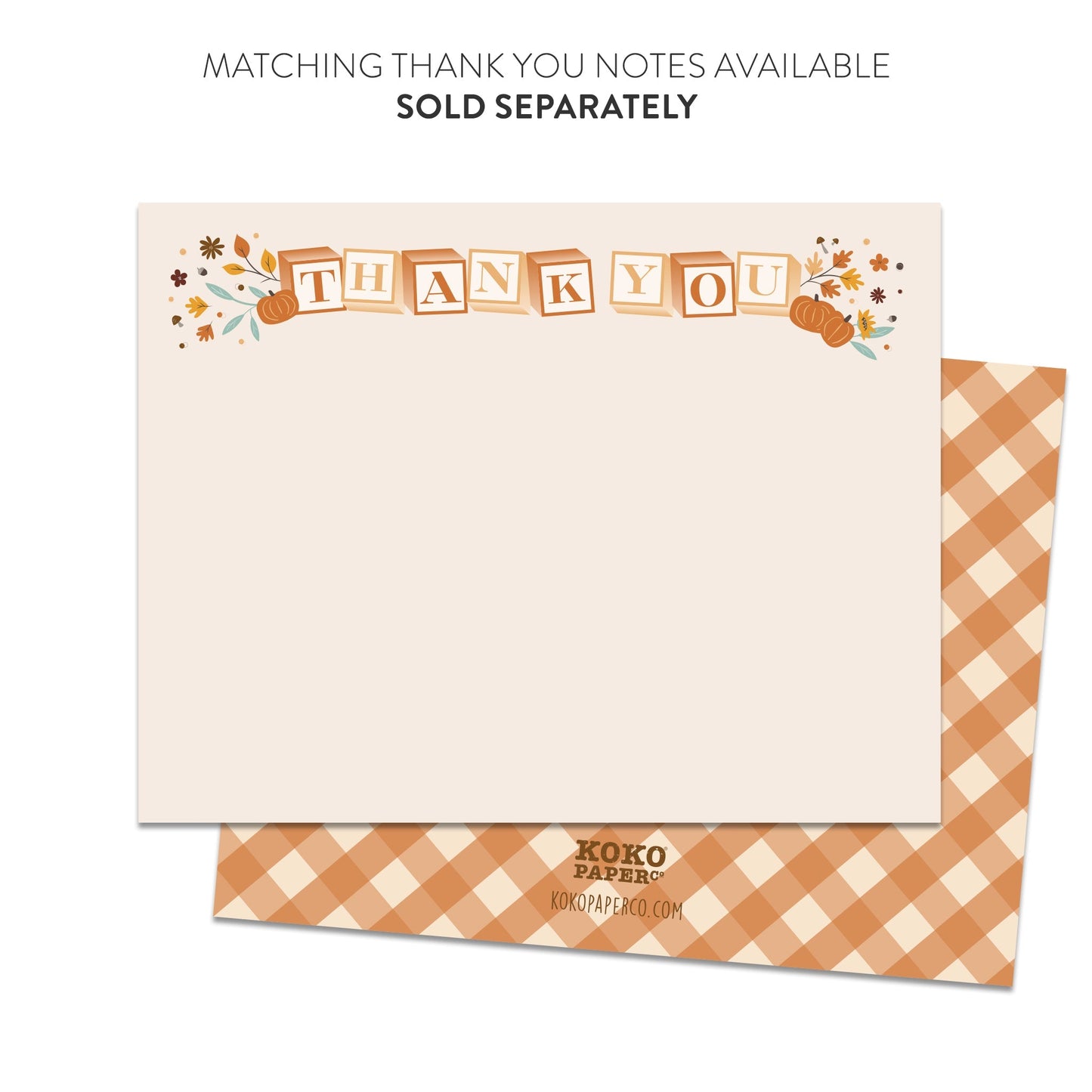 Harvest Baby Blocks Baby Shower Book Request Cards