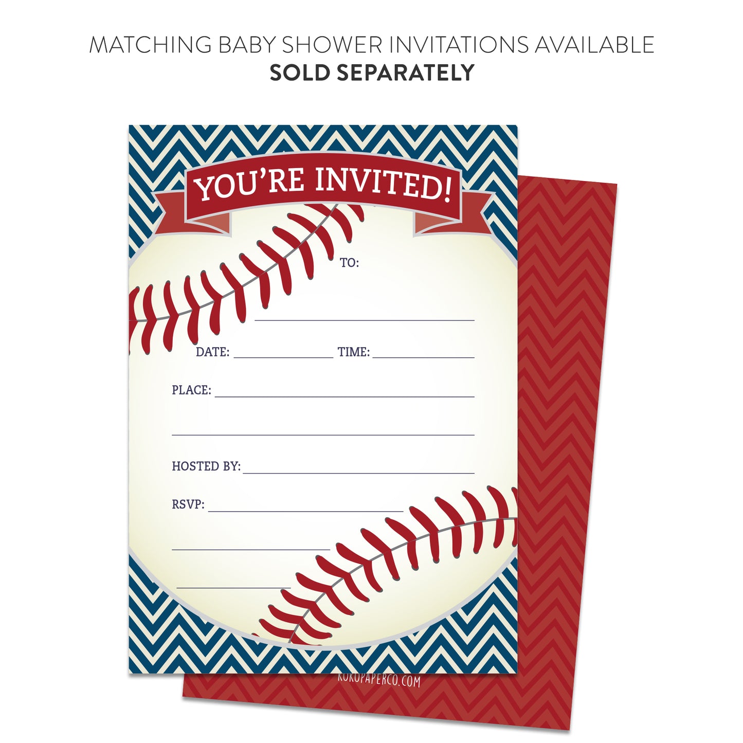 Baseball Thank You Cards (Flat)