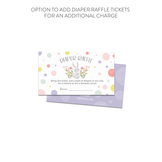 Sweet Little Bunny on the Way! Baby Shower Invitations