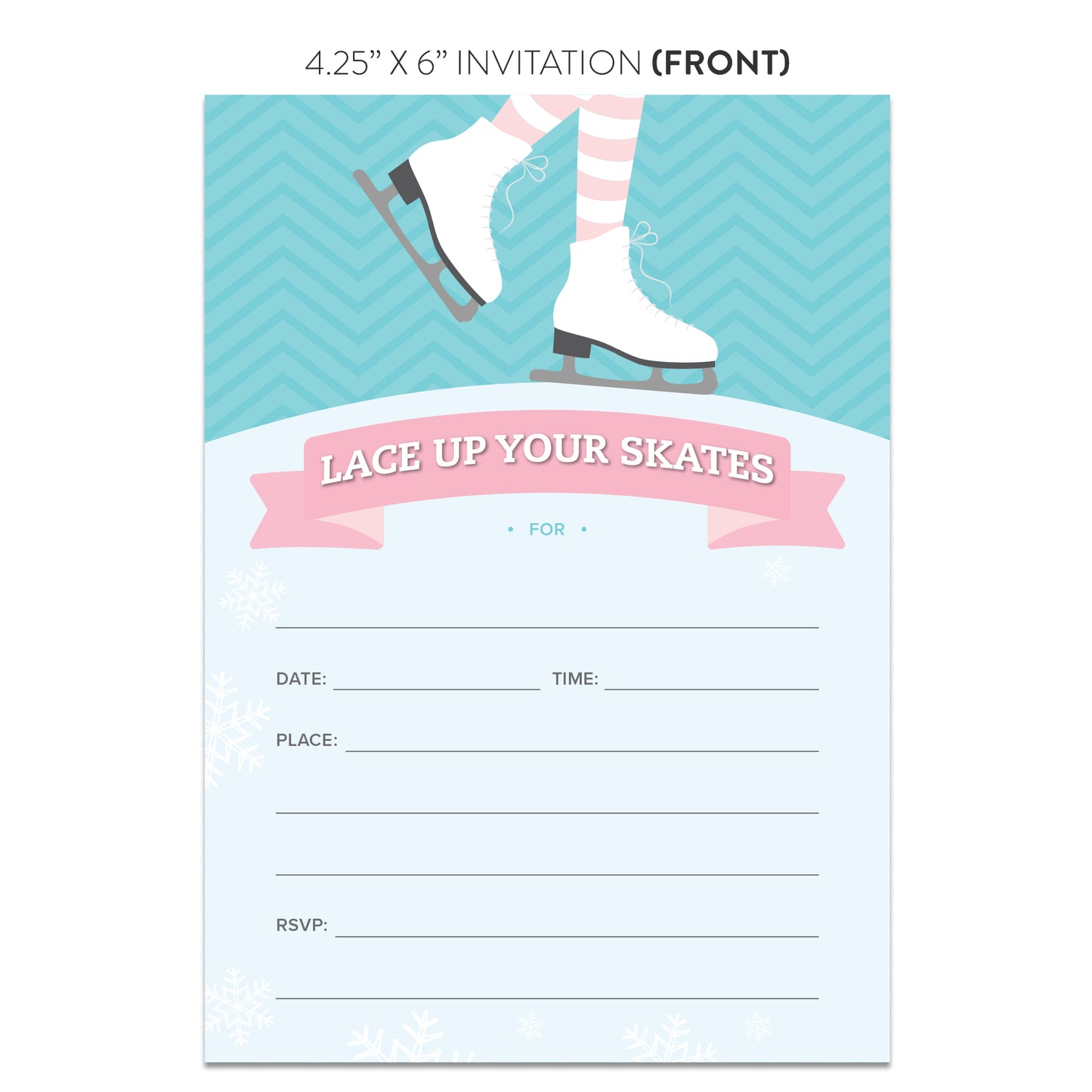 Lace Up Your Skate Ice Skating Invitations