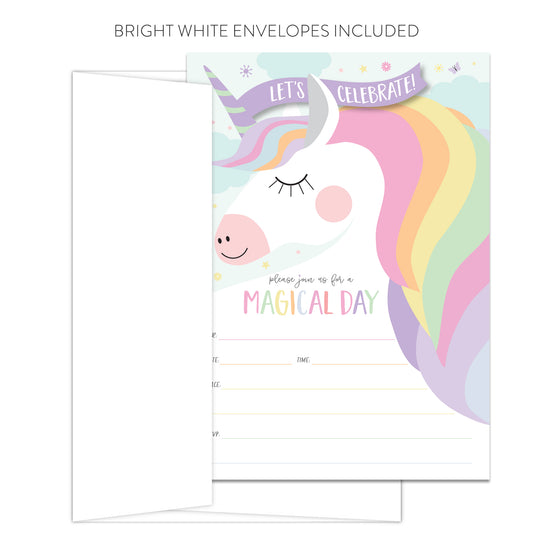 Magical Unicorn Party Invitations