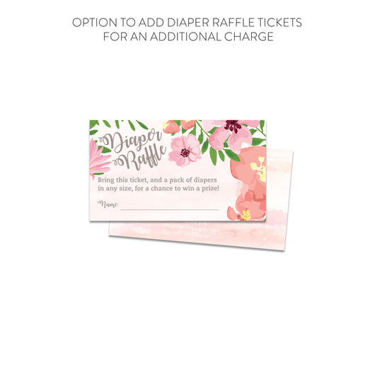 Pink Garden Baby Shower Invitations