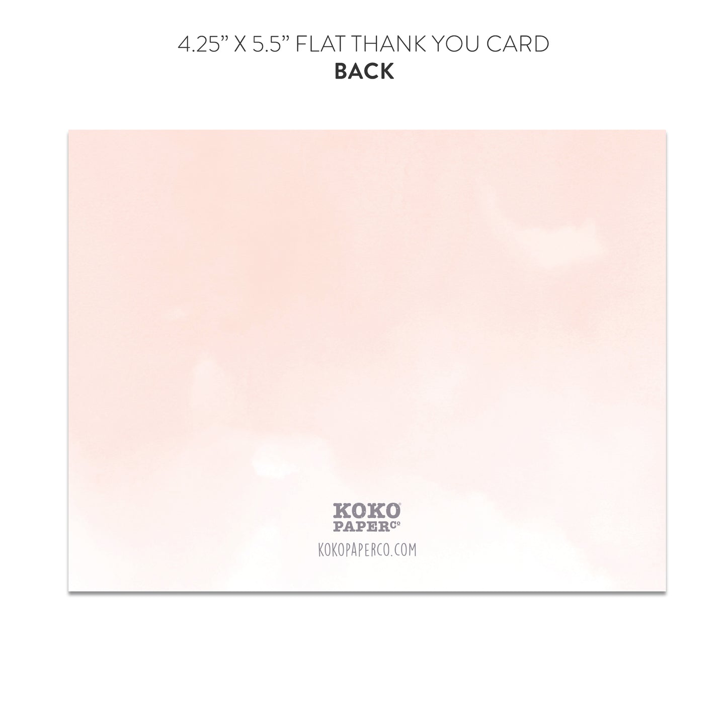 Pink Peony Thank You Cards (Flat)