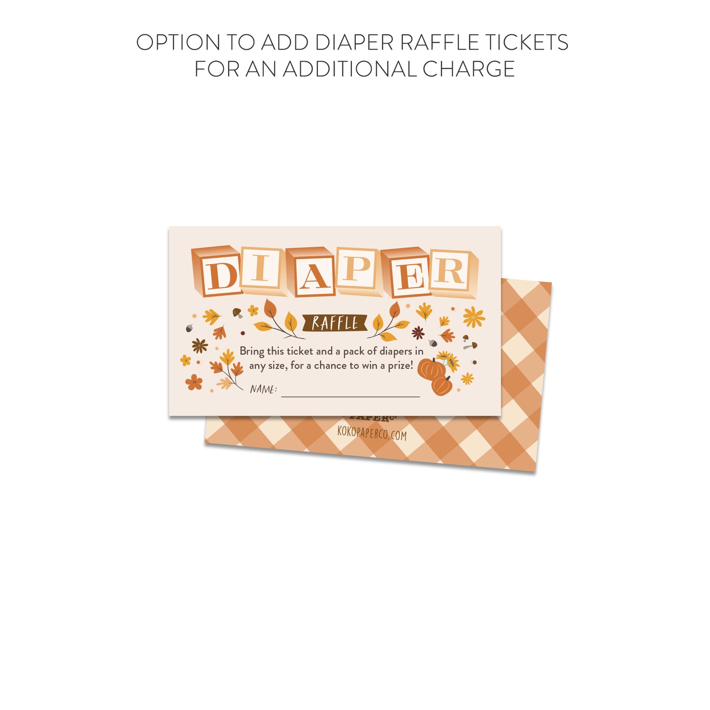 Harvest Baby Blocks Fall Baby Shower Invitations