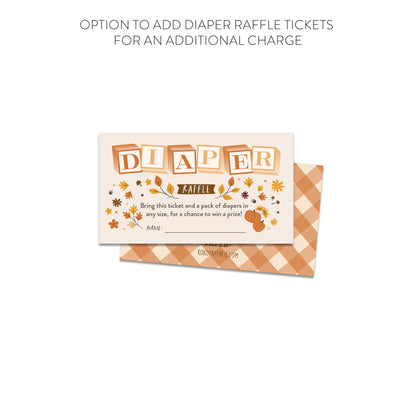 Harvest Baby Blocks Fall Baby Shower Invitations