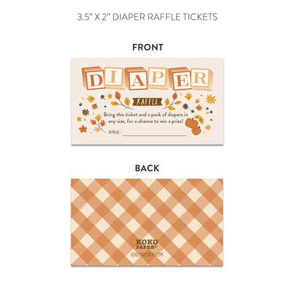 Harvest Baby Blocks Fall Baby Shower Invitations