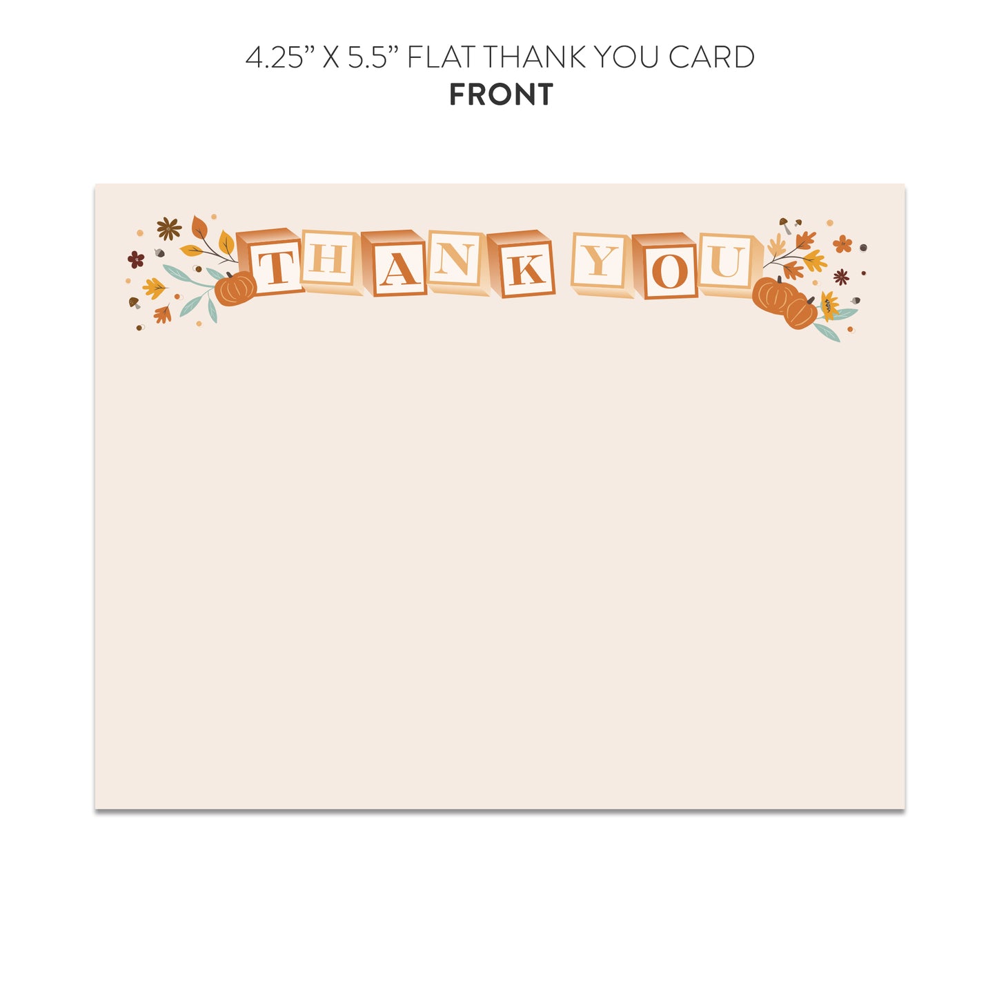 Harvest Baby Blocks Thank You Cards (Flat)