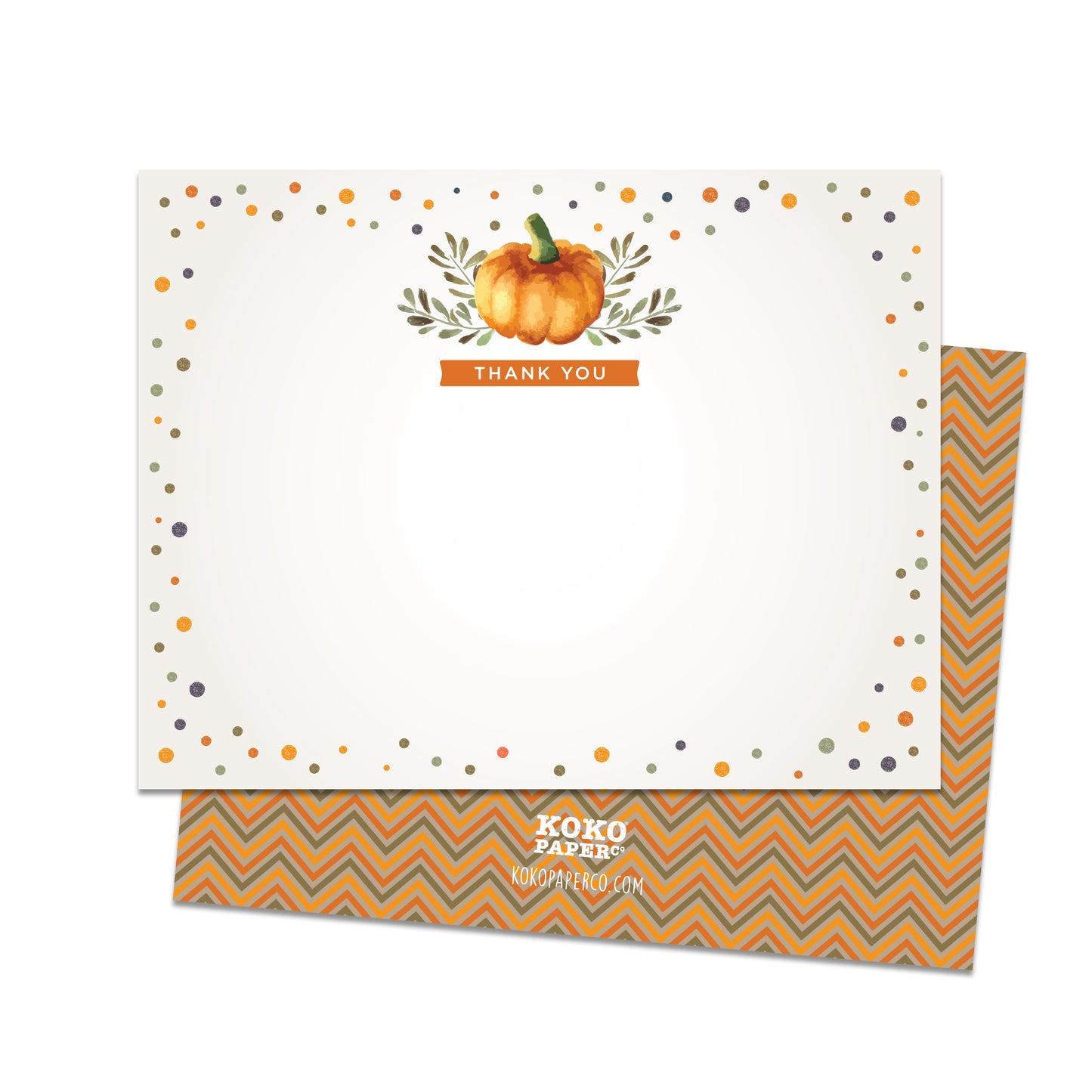 Sweet Little Pumpkin Thank You Cards (Flat)