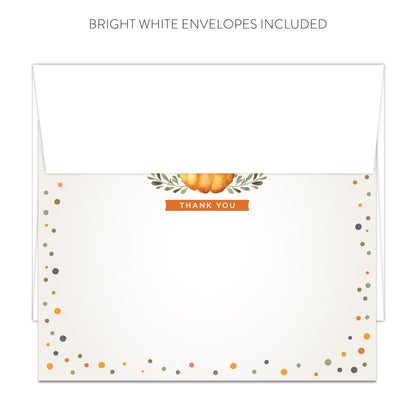 Sweet Little Pumpkin Thank You Cards (Flat)