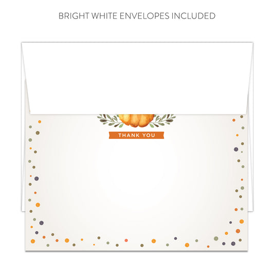 Sweet Little Pumpkin Thank You Cards (Flat)