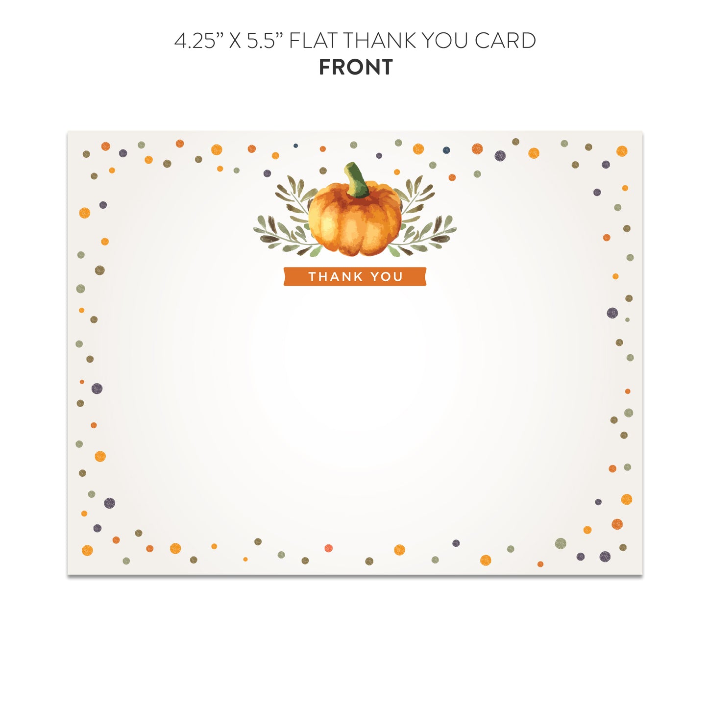 Sweet Little Pumpkin Thank You Cards (Flat)