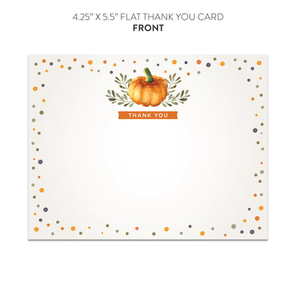 Sweet Little Pumpkin Thank You Cards (Flat)