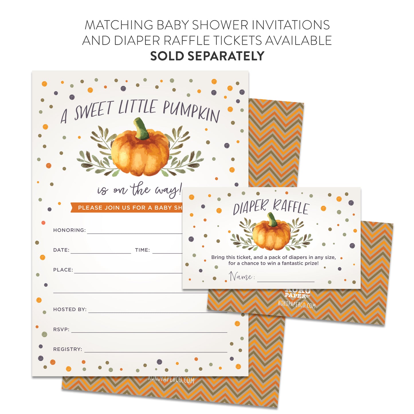 Sweet Little Pumpkin Baby Shower Predictions + Advice Sheet