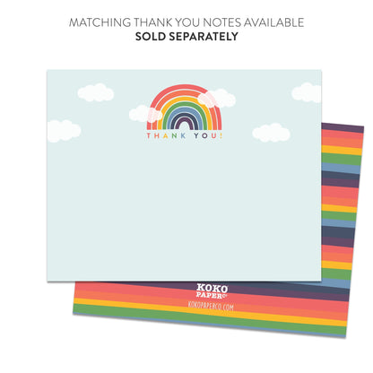 Rainbow Baby Shower Baby Book Request Card