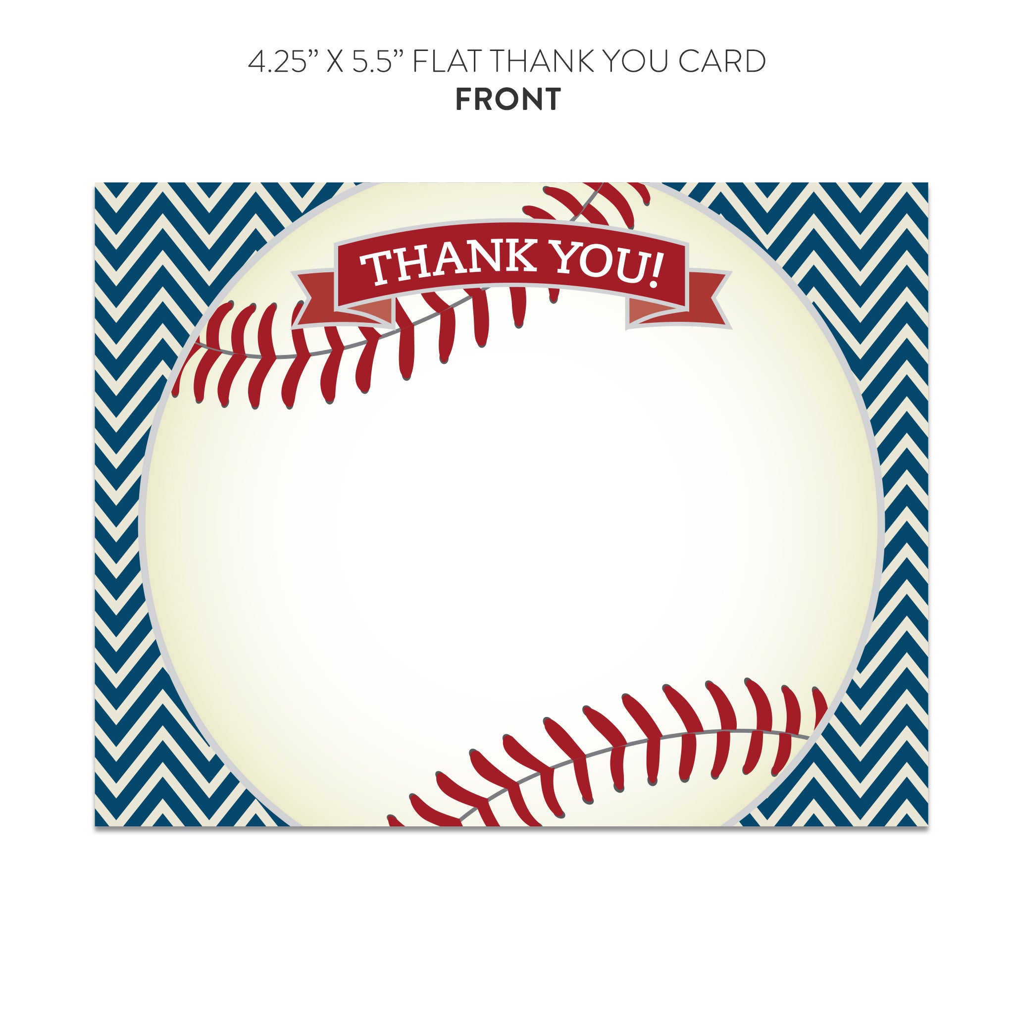 baseball thank you cards (flat) - 10