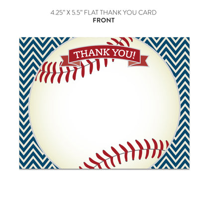 Baseball Thank You Cards (Flat)