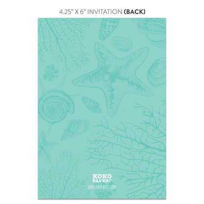 Beach Bridal Shower Invitations