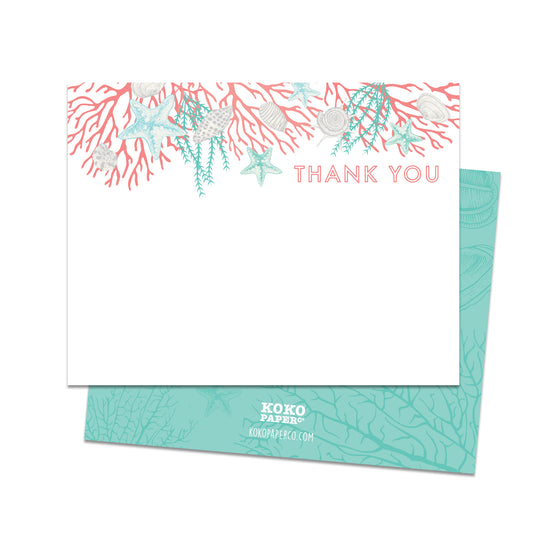 Beach Thank You Cards (Flat)