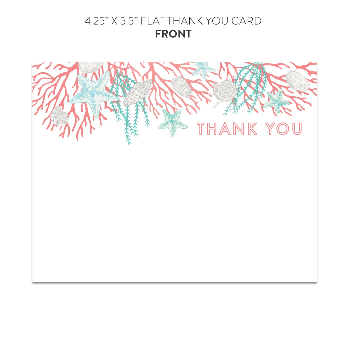Beach Thank You Cards (Flat)