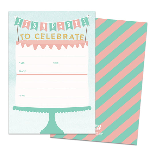 Birthday Cake Invitations