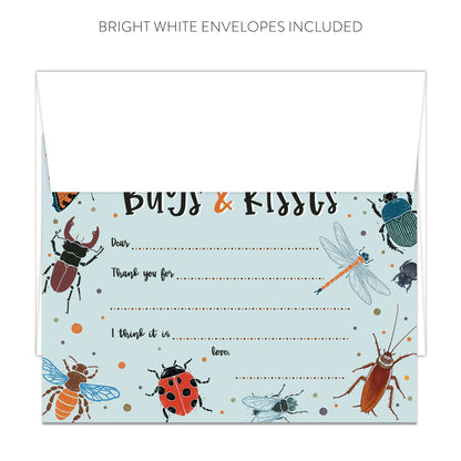 Bugs and Kisses Fill-in-the-Blanks Thank You Cards (Flat)