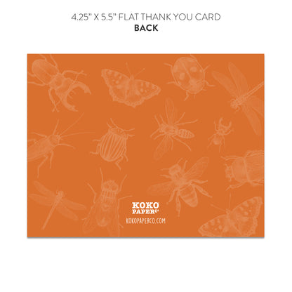 Bugs and Kisses Fill-in-the-Blanks Thank You Cards (Flat)