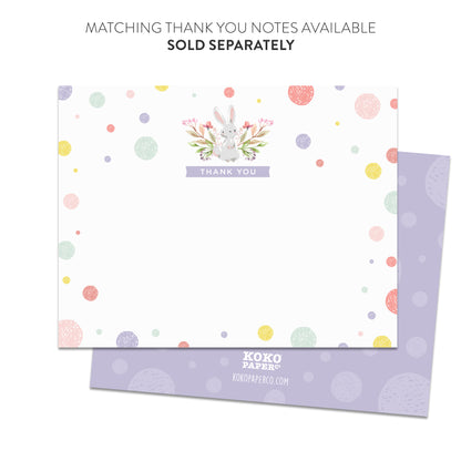 Sweet Little Bunny on the Way! Baby Shower Invitations