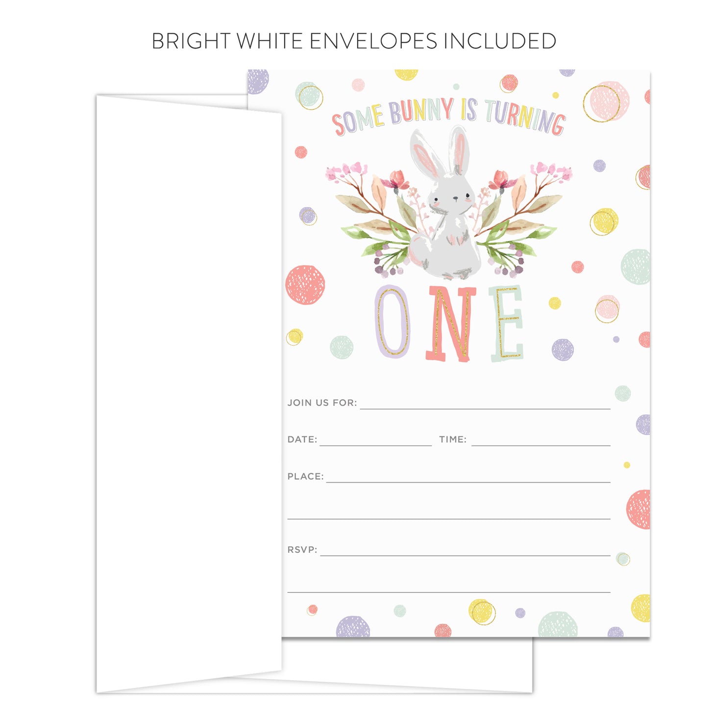 Some Bunny is Turning One First Birthday Party Invitations