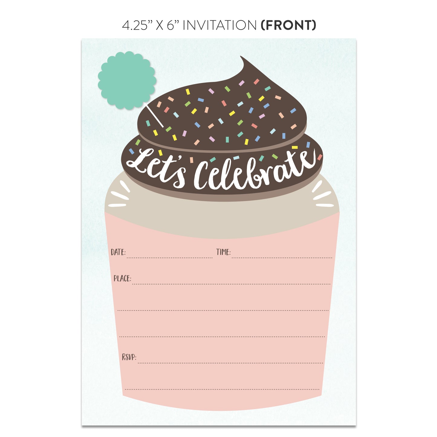 Cupcake Birthday Invitations