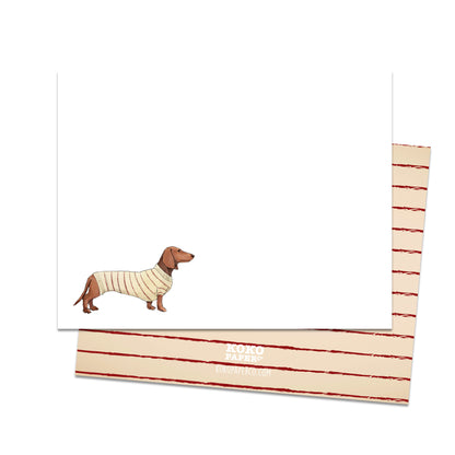 Dachshund in Sweater Blank Note Cards (Flat)