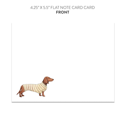 Dachshund in Sweater Blank Note Cards (Flat)