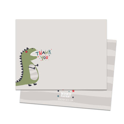 T-Rex Thank You Cards (Flat)
