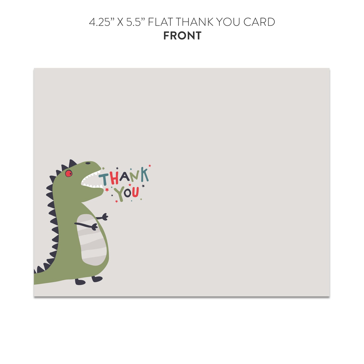 T-Rex Thank You Cards (Flat)