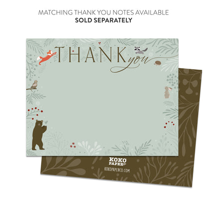 Enchanted Woodland Baby Shower Invitations