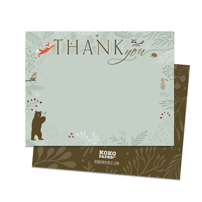 Enchanted Woodland Thank You Cards (Flat)