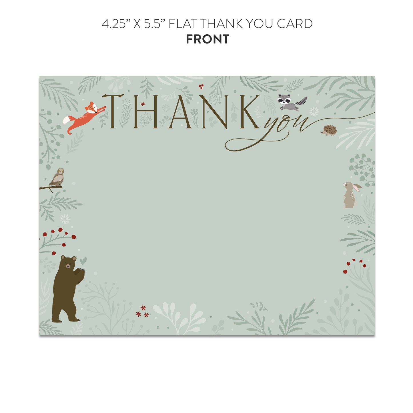 Enchanted Woodland Thank You Cards (Flat)