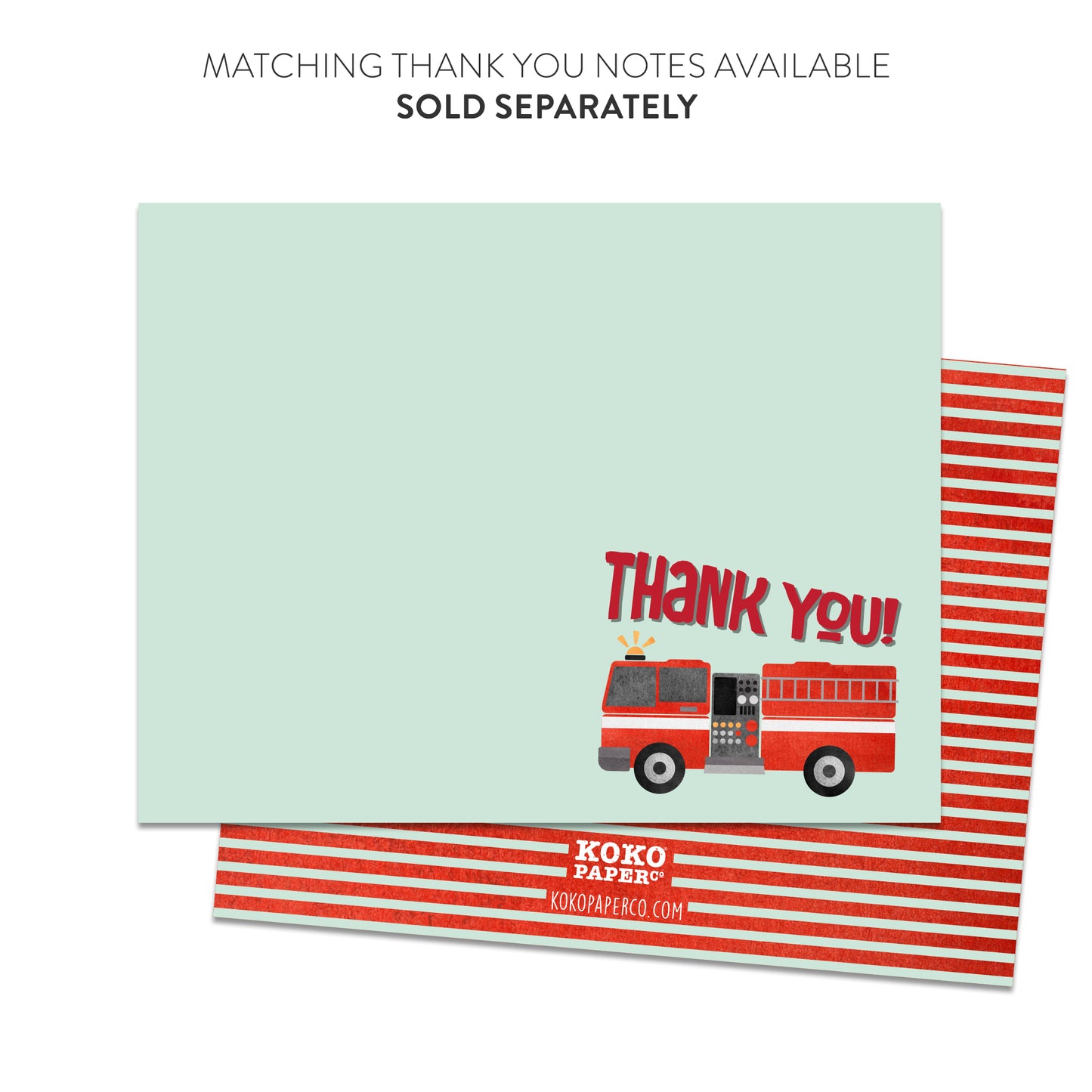 Get Fired Up! Fire Truck Party Invitations