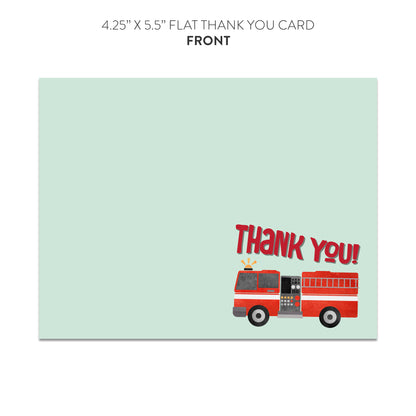 Fire Truck Thank You Cards (Flat)