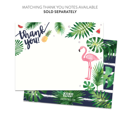 Let's Flamingle Pink Flamingo Invitations