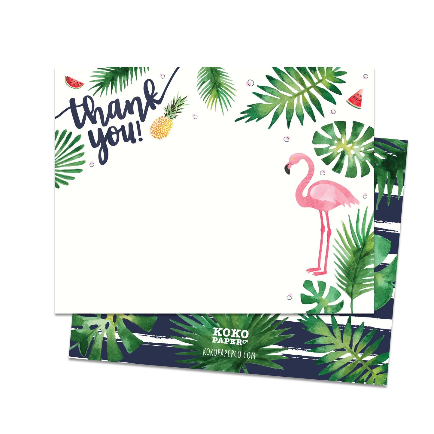 Pink Flamingo Thank You Cards (Flat)