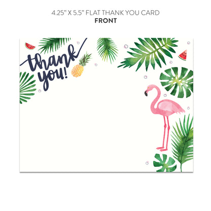 Pink Flamingo Thank You Cards (Flat)
