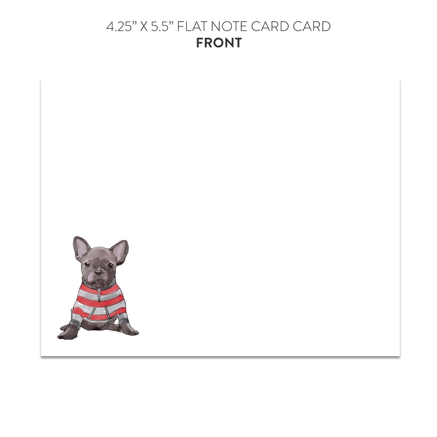 French Bulldog in Sweater Blank Note Cards (Flat)