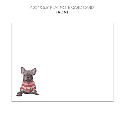 French Bulldog in Sweater Blank Note Cards (Flat)