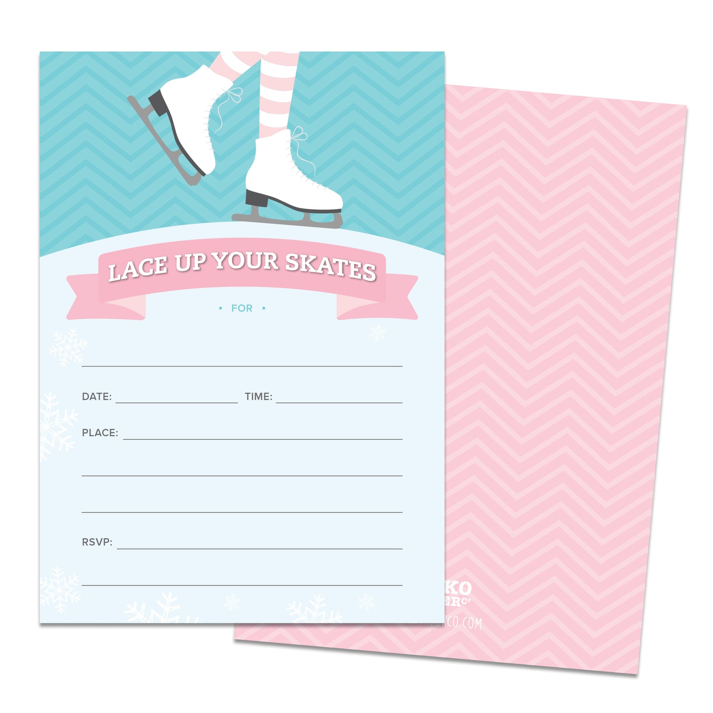 Lace Up Your Skate Ice Skating Invitations