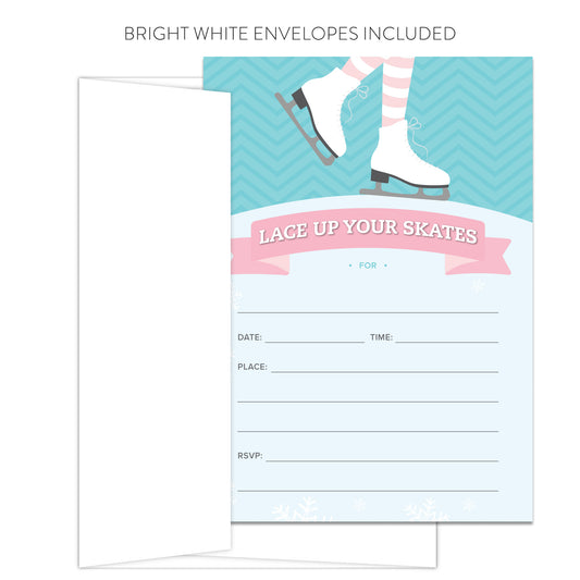 Lace Up Your Skate Ice Skating Invitations