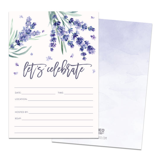Lavender Invitations