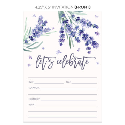 Lavender Invitations