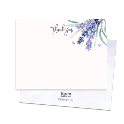 Lavender Thank You Cards (Flat)