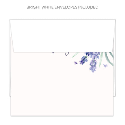 Lavender Thank You Cards (Flat)